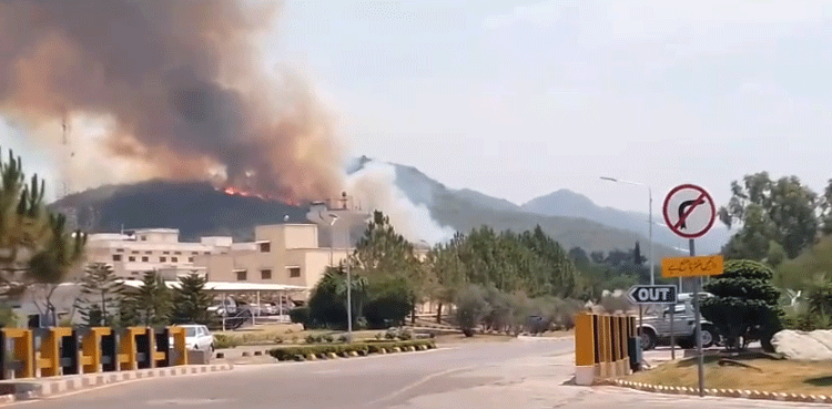 Margalla Hills fire flares up again