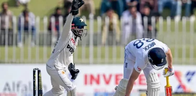 Mohammad Rizwan teases Harry Brook with Bazball in third Test – WATCH