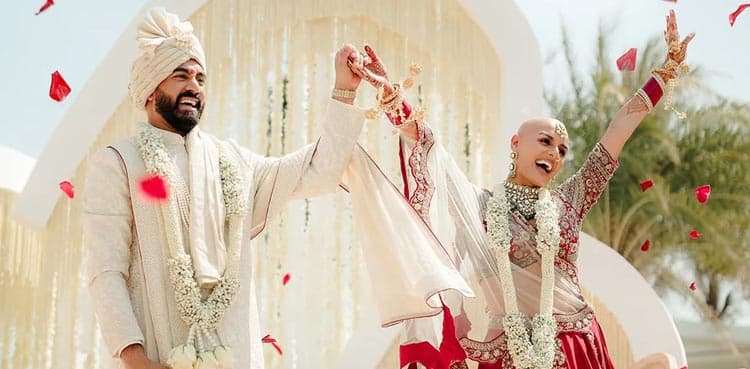WATCH: Bald bride breaks beauty standards at her wedding!