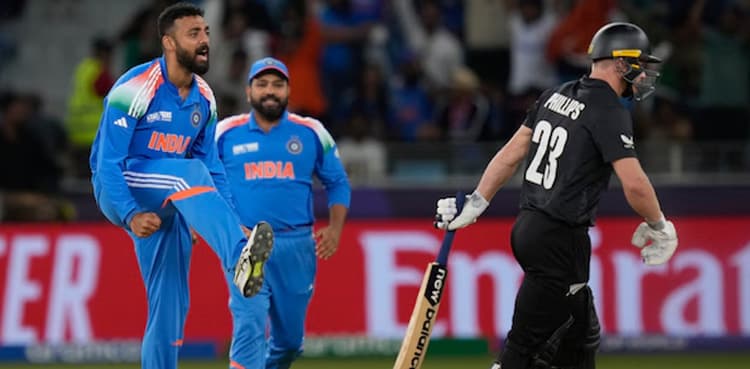 India's winning streak continue as New Zealand bundled out at 205 in CT 2025 clash