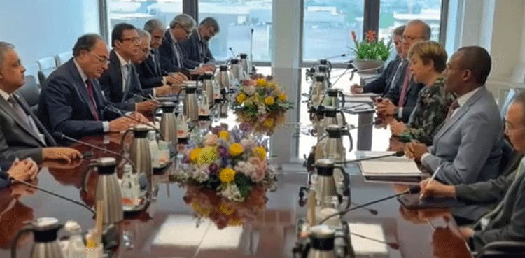 Finance minister vows to maintain reform momentum in meeting with IMF MD