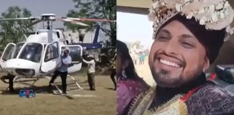 WATCH: Groom fulfils mother's dream with helicopter wedding