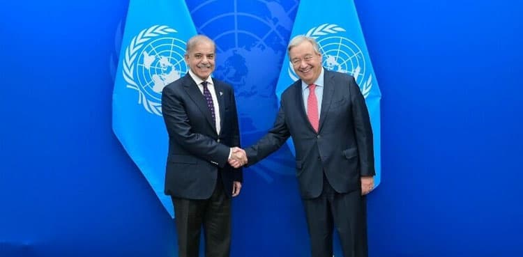 PM Shehbaz urges UN chief to resolve Kashmir dispute