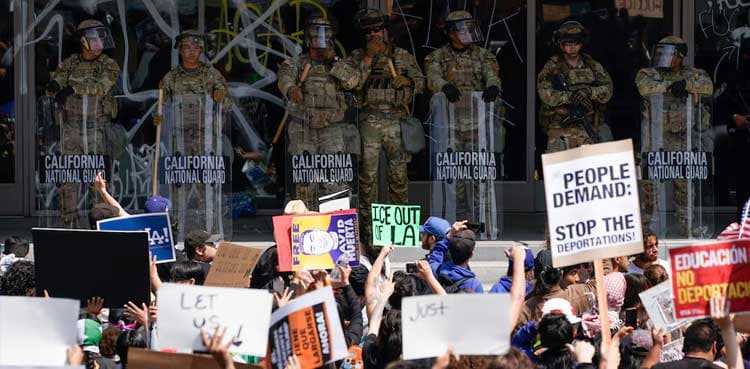 Curfew goes into effect in protest-hit downtown Los Angeles