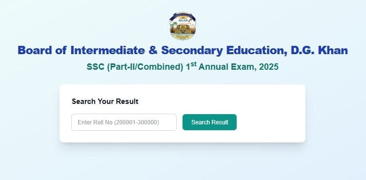 BISE DG Khan matric result 2025: Here's how to check online