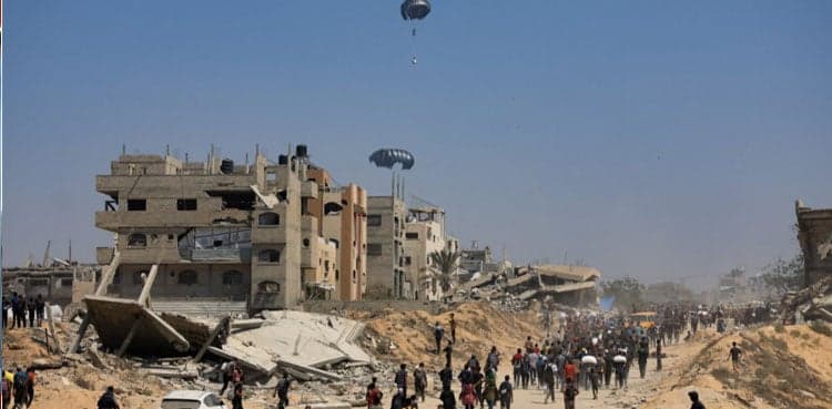 Jordanian, Emirati planes drop 25 tonnes of aid over Gaza