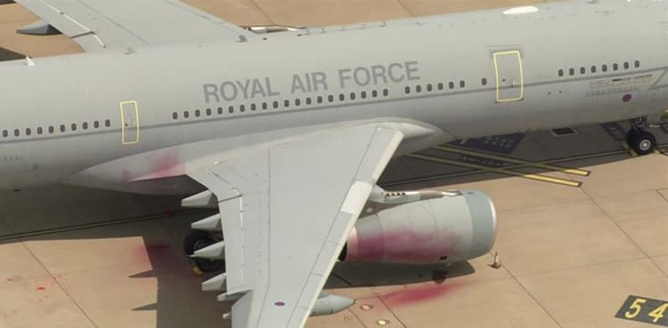 Four pro-Palestinian activists charged over RAF Brize Norton break-in, aircraft damage.