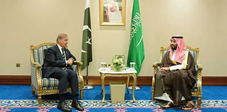 PM Shehbaz meets Saudi Crown Prince in Qatar
