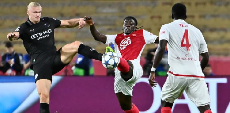 Man City denied by Monaco in Champions League