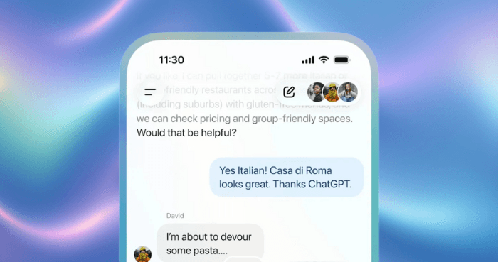 ChatGPT now available in group chats with emoji reactions