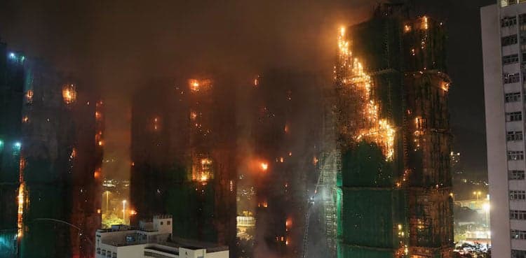 Hong Kong buildings blaze kills 55, nearly 300 missing