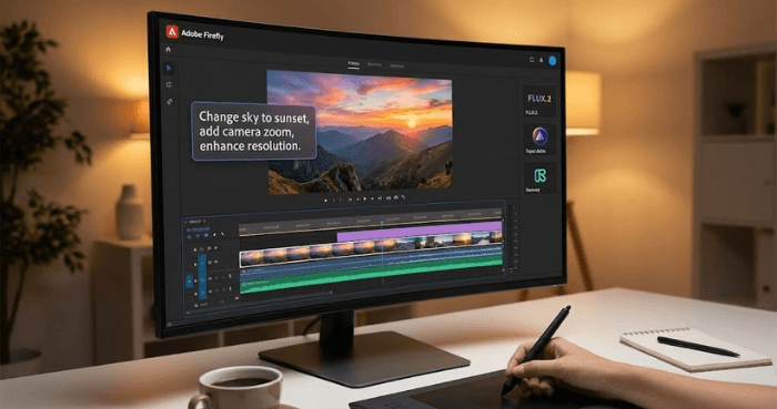 Adobe Firefly adds prompt-based video editing and third-party AI models