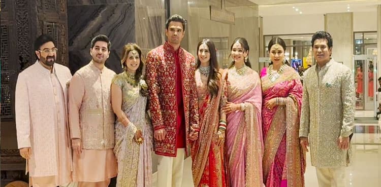 Arjun Tendulkar ties the knot with Saaniya Chandhok in grand ceremony