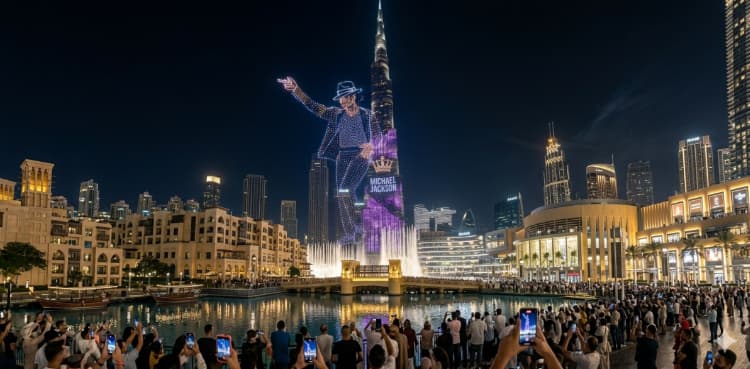 Michael Jackson's image appears at Burj Khalifa in drone show