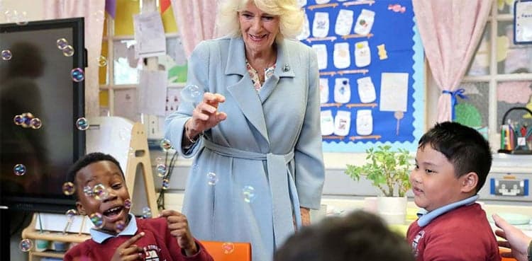 Queen Camilla Charms Students Who Ask: 'Are You the Queen?'