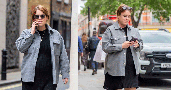 Princess Eugenie shows off stylish pregnancy look on casual London outing