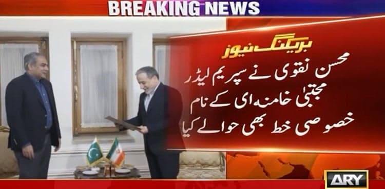 Mohsin Naqvi delivers special letter in meeting with Abbas Araghchi