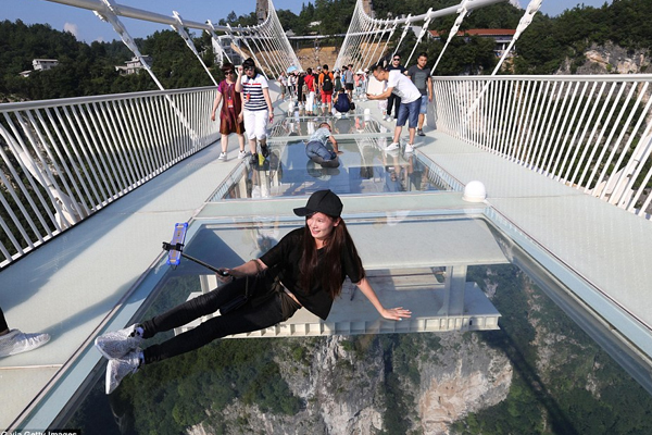 China opens longest glass bottom bridge in world - ARY NEWS