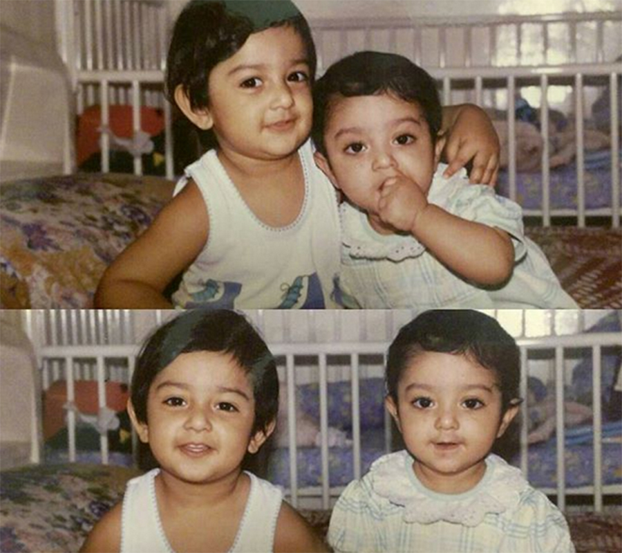 Sarah Khan and Noor Khan's childhood picture