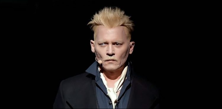 Wand Waving Johnny Depp Appears As Fantastic Beasts Character