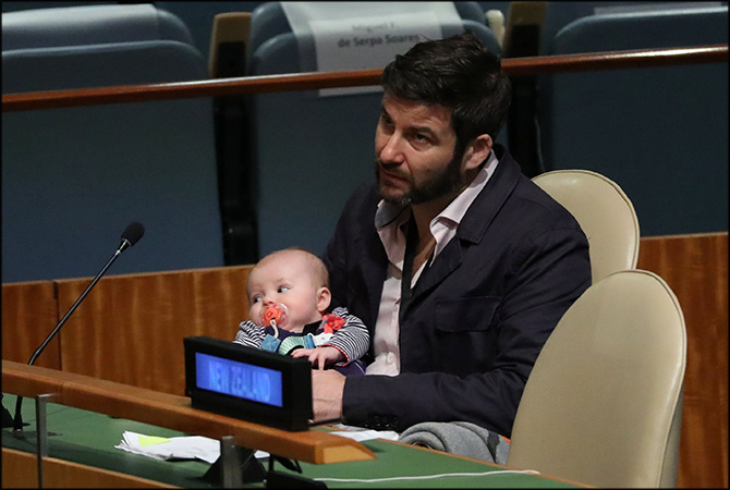 New Zealand's 'First Baby's' United Nations debut with PM Mom