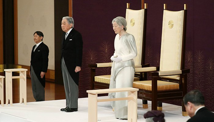 Japan’s emperor performs main abdication ceremony