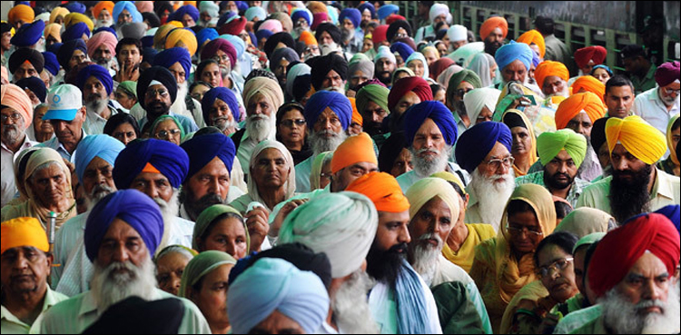 Indian Sikh pilgrims