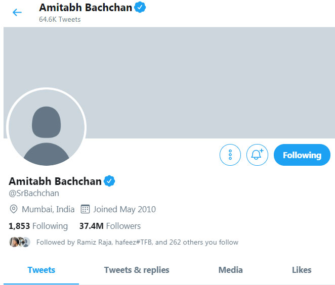 Amitabh Bachchan Twitter account hacked