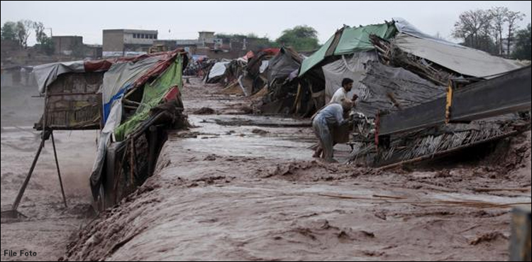 River Kabul, medium flood, Warsak