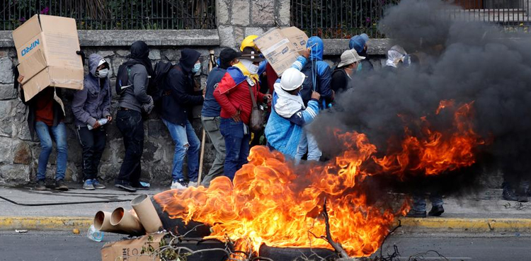 Ecuador protests talks damages capital lockdown