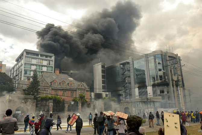 Ecuador protests talks damages capital lockdown