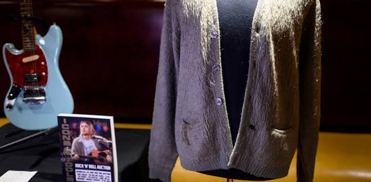 Kurt Cobain's cigarette-burned sweater 