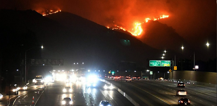 Celebrities, Los Angeles, wildfire