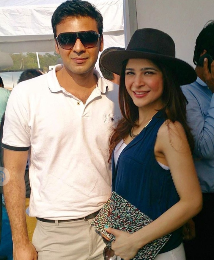 Ayesha Omar with her brother.