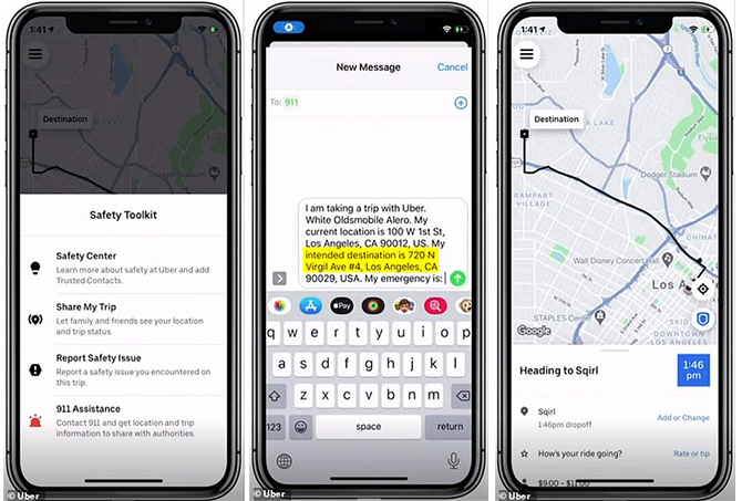 Uber safety feature riders drivers emergency