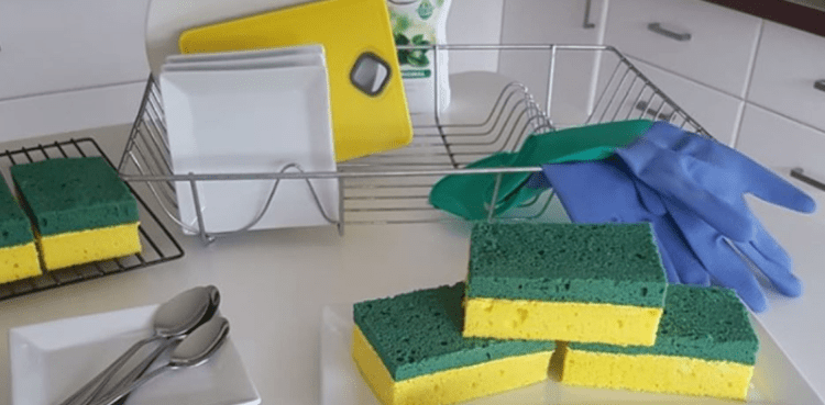 Dishwashing sponge