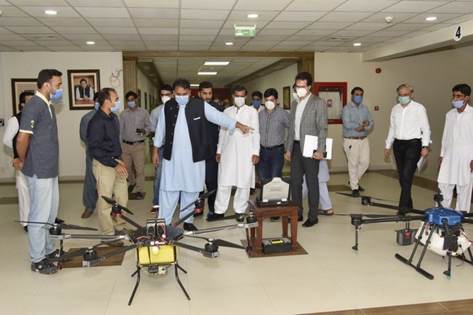 Fawad Chaudhry drone technology SPD agriculture police