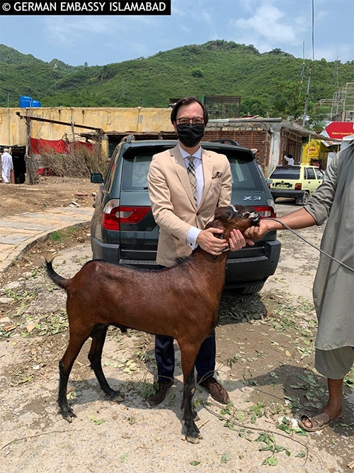 German Ambassador Bernhard Schlagheck goat Eidul Azha