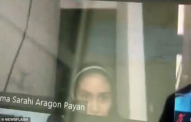 Schoolgirl gagged burglar classmates live video chat