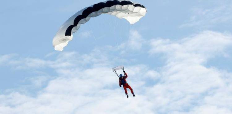 WATCH: Parachutist makes world's first jump from solar-powered plane