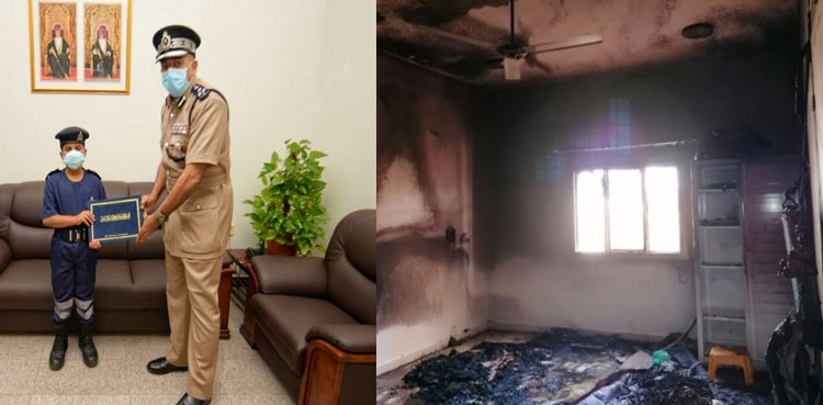 Oman boy risks life family fire