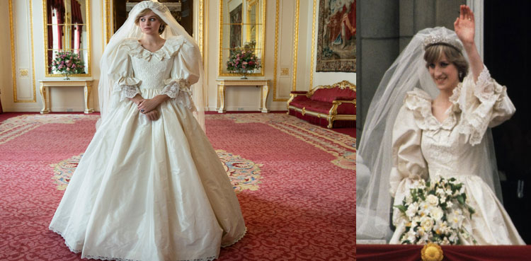 Netflix's The Crown offers first look at Princess Diana wedding dress