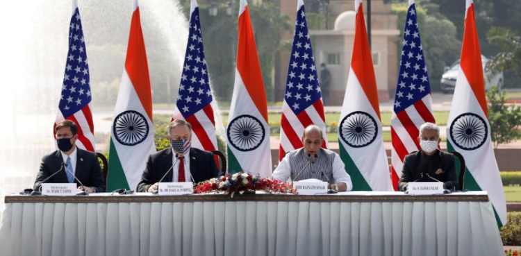 US signs military pact with India