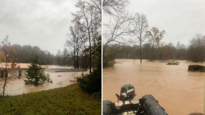 bridge collapse live TV report alexander county flood