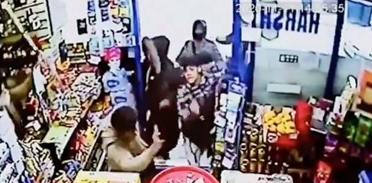 school children shopkeeper shoplifting cctv footage