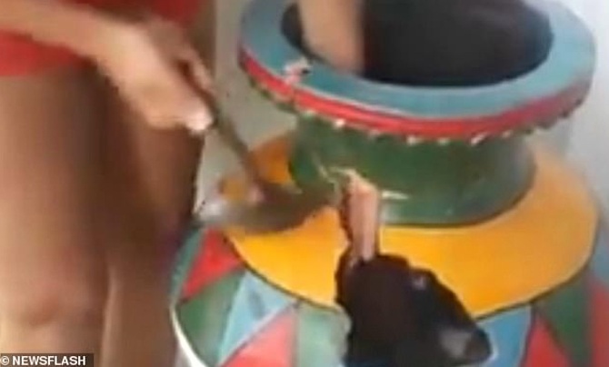 boy trapped clay vase home playing video