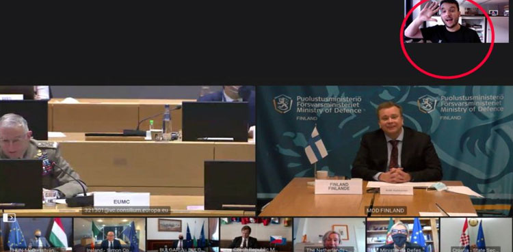 dutch journalist EU defence ministers video conference