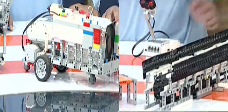 Pakistani students position robotic competition