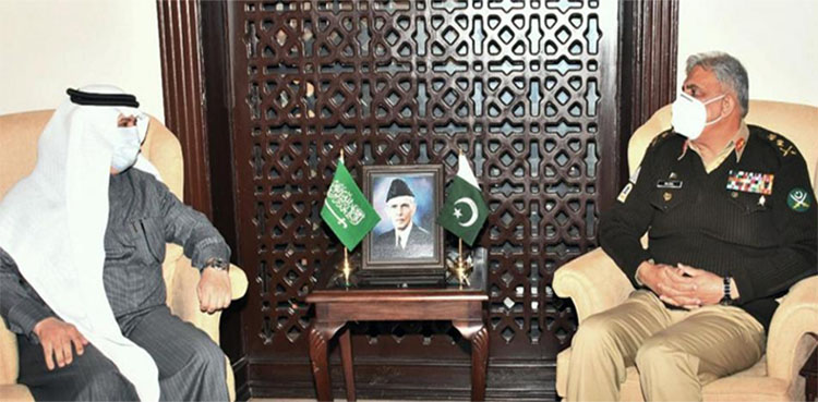 Envoys of Sri Lanka, Saudi Arabia call on COAS Qamar Bajwa: ISPR