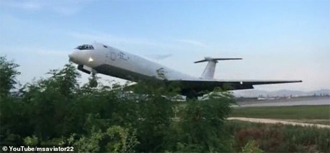 plane crashing into trees take-off serbia footage